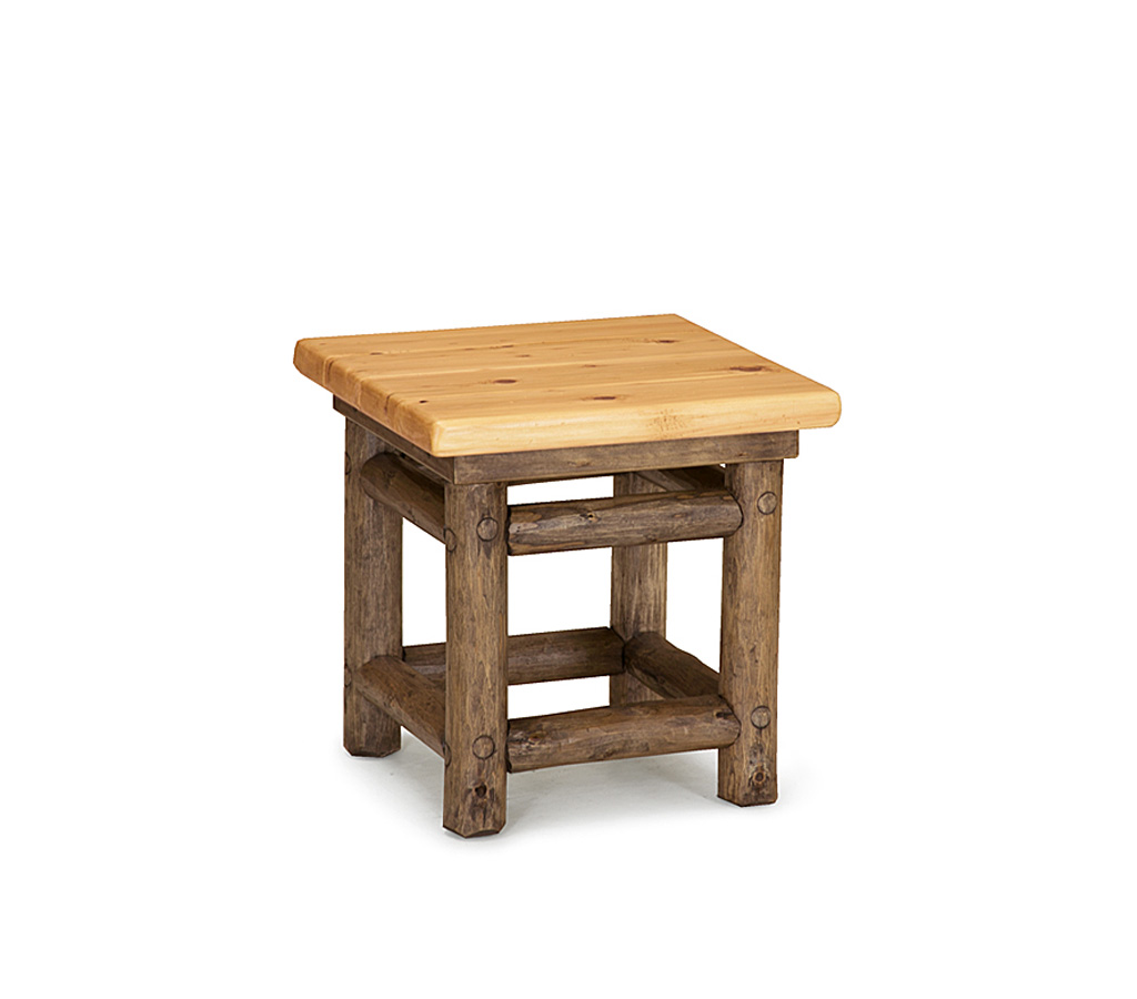 Becca End Table 3290-U Kahlua finish with Light Cedar Top La Lune Collection rustic furniture
