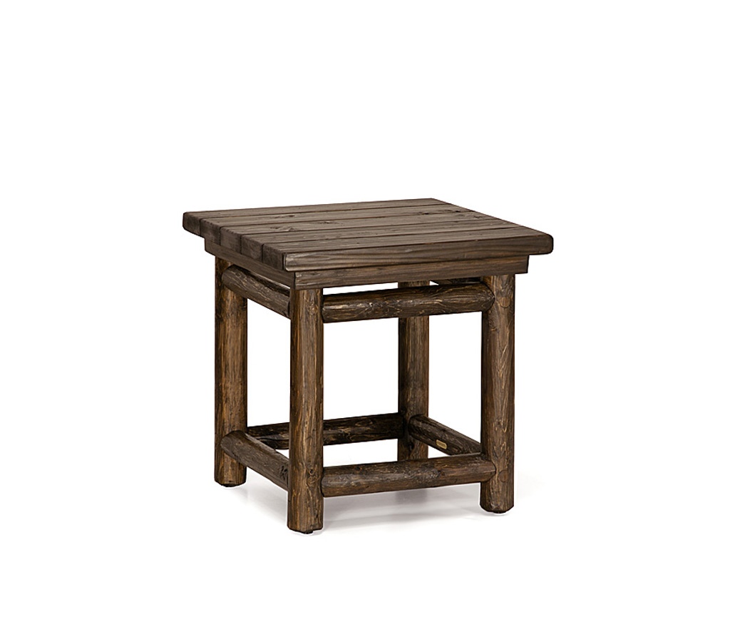 Becca End Table 3296-O Charcoal on Cedar finish La Lune Collection rustic furniture