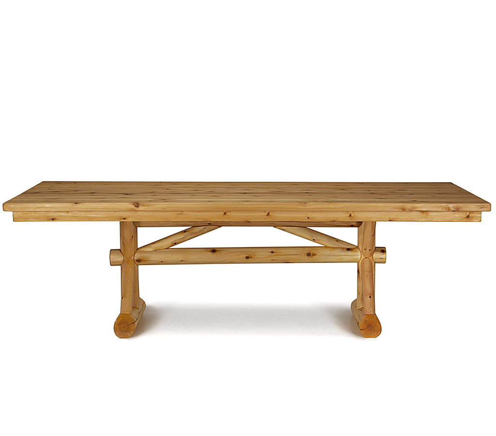 Dane Trestle Dining Table 3500-O Honey on Cedar finish La Lune Collection rustic furniture