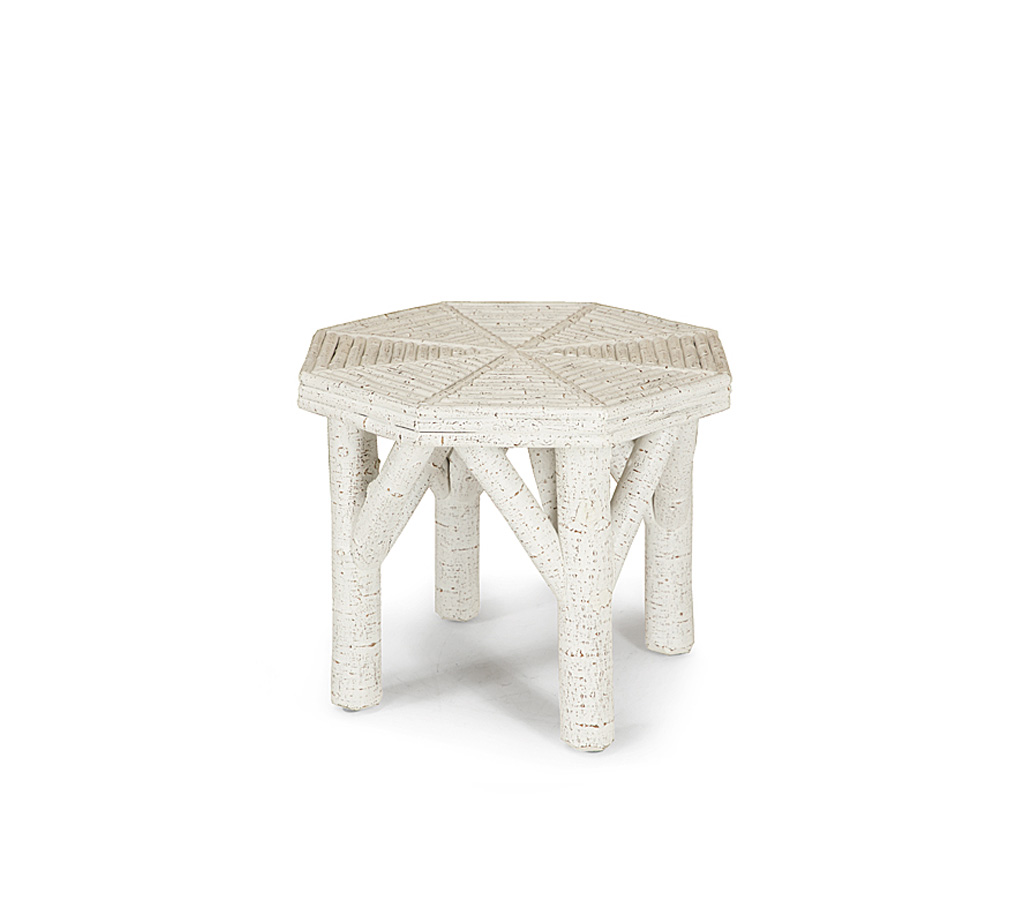 Elliot Side Table 3270-I Antique White finish La Lune Collection rustic furniture