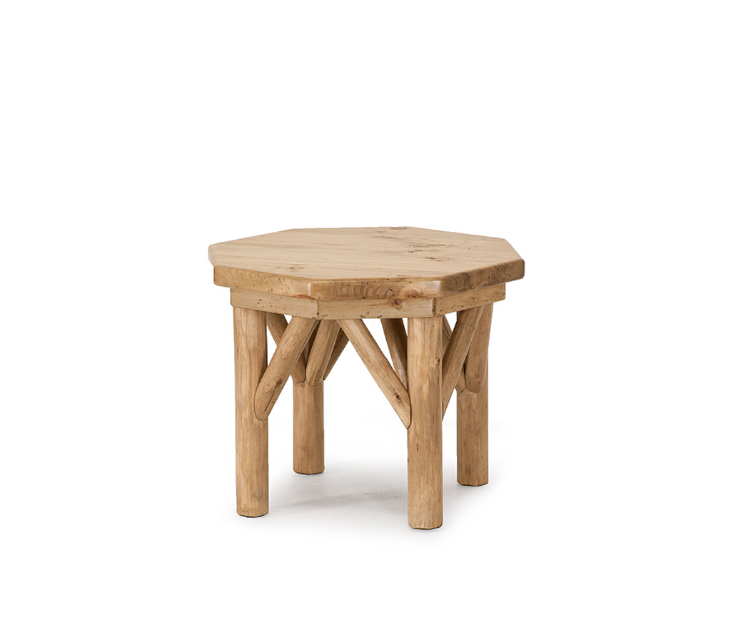 Elliot Side Table 3272-I Pecan finish with Custom Pecan Pine Top La Lune Collection rustic furniture