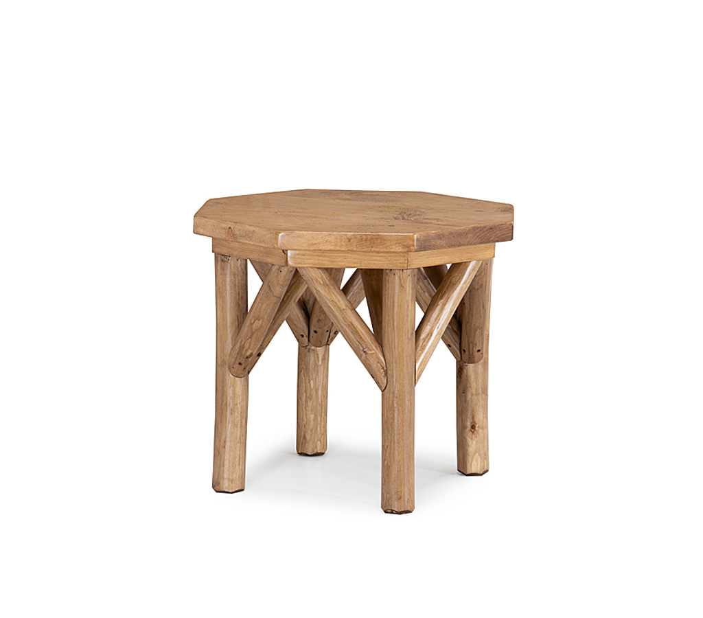 Elliot Side Table 3276-I Pecan finish with Custom Pecan Pine Top La Lune Collection rustic furniture