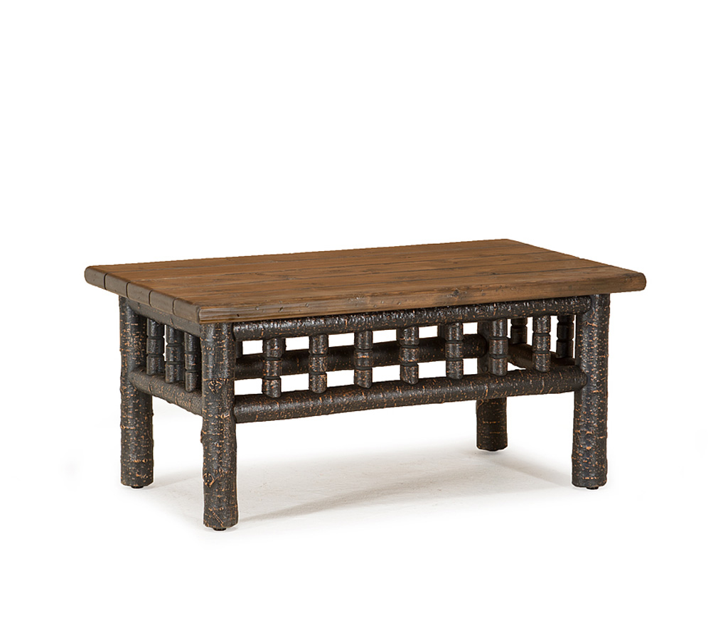Hewitt Coffee Table 3458-U Ebony finish with Medium Cedar Top La Lune Collection rustic furniture