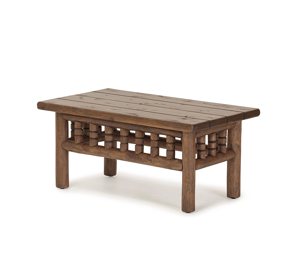 Hewitt Coffee Table 3458-U Kahlua finish with Custom Kahlua Cedar Top La Lune Collection rustic furniture