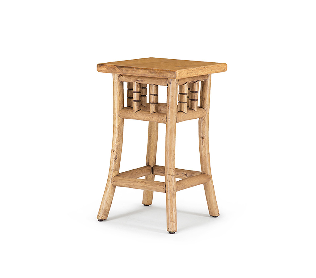 Hewitt Pedestal Table 3381-I Pecan finish with Light Pine Top La Lune Collection rustic furniture