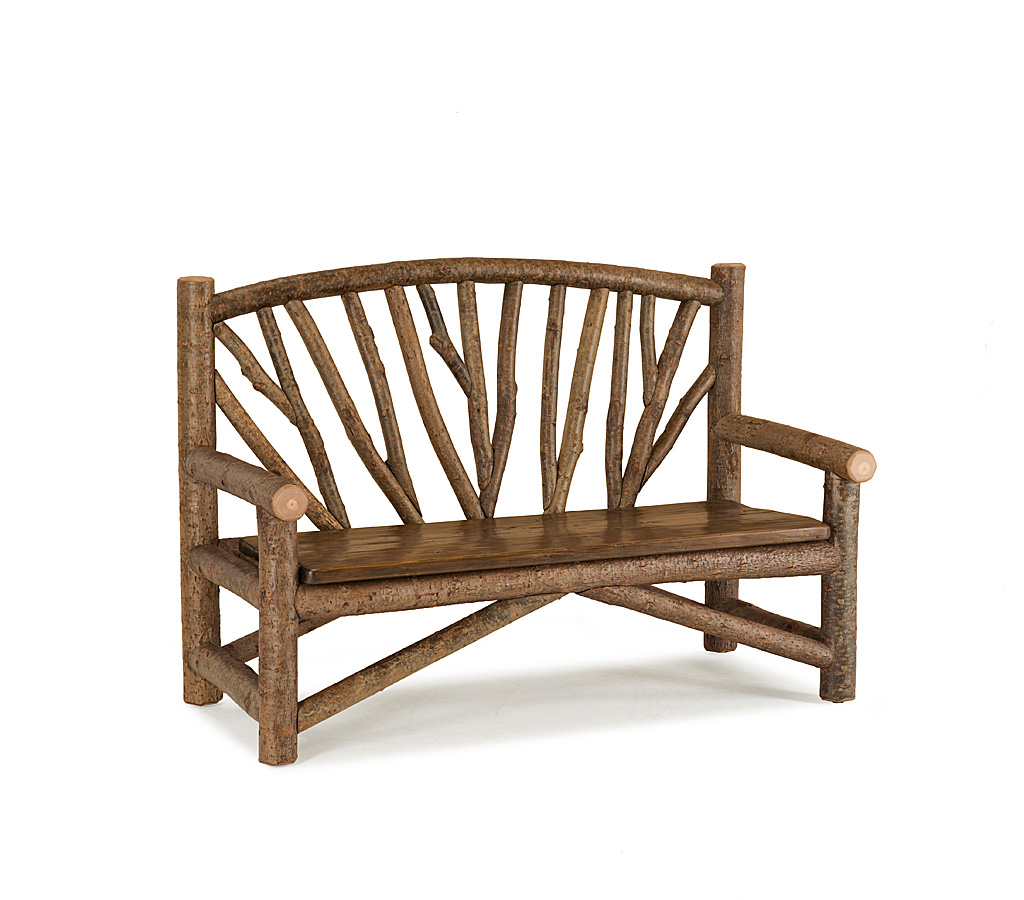 Ilana Bench 1500-U Natural finish with Medium Cedar Seat La Lune Collection rustic furniture