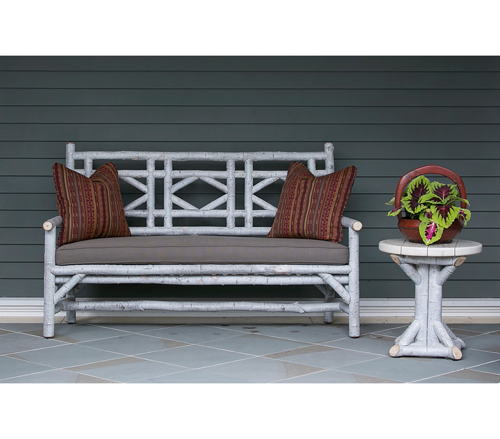 Mia Settee 1293-U, Aston Side Table 3528-U Whitewash finish La Lune Collection rustic furniture