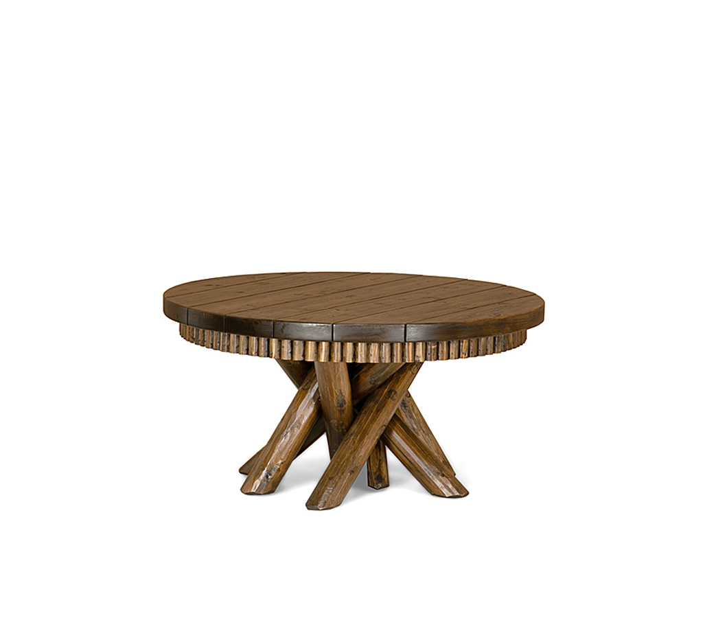 Mika Coffee Table 3417-U Kahlua finish with Medium Cedar Top La Lune Collection rustic furniture