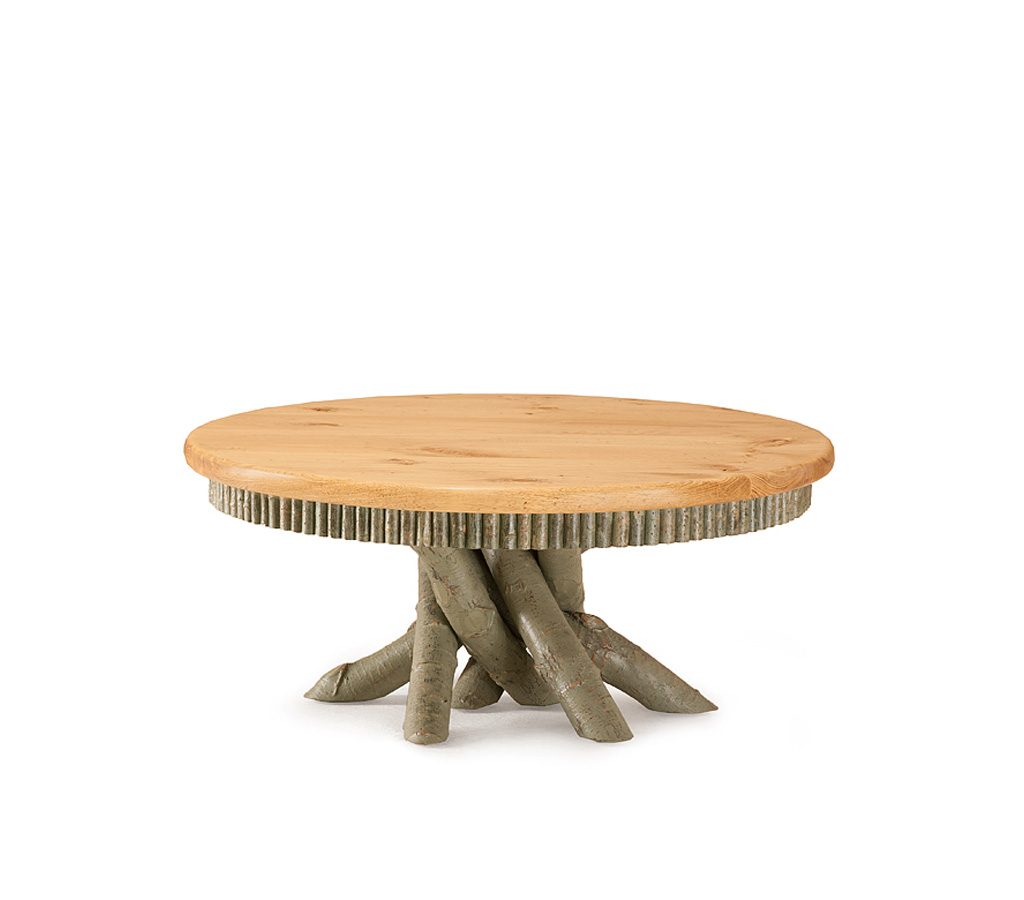 Mika Coffee Table 3418-I Sage finish with Light Pine Top La Lune Collection rustic furniture