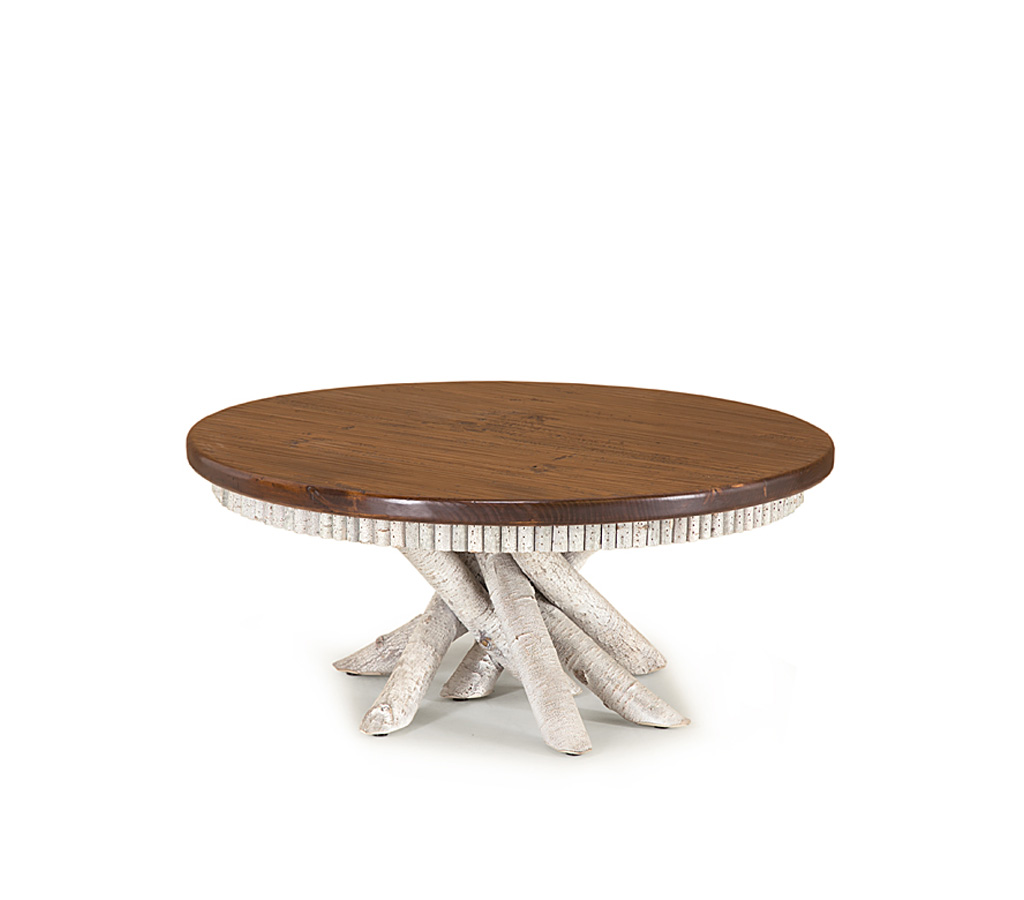 Mika Coffee Table 3418-I Whitewash finish with Medium Pine Top La Lune Collection rustic furniture
