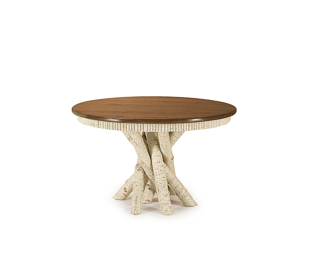 Mika Dining Table 3089-U Custom Navajo finish with Medium Pine Top La Lune Collection rustic furniture