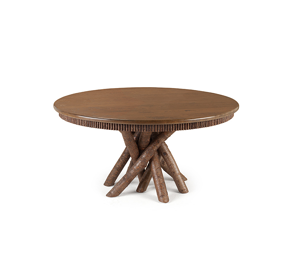 Mika Dining Table 3091-U Natural finish with Custom Top La Lune Collection rustic furniture