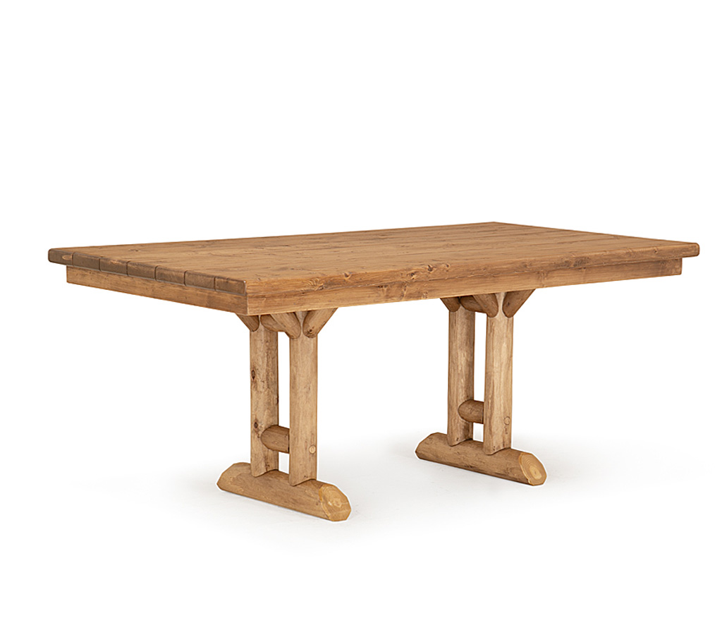 Tula Dining Table 3052-U Pecan finish with Custom Pecan Cedar Top La Lune Collection rustic furniture