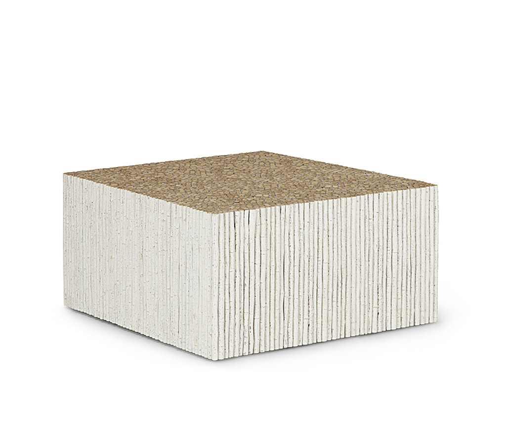 Verna Coffee Table 3578 Antique White finish La Lune Collection rustic furniture