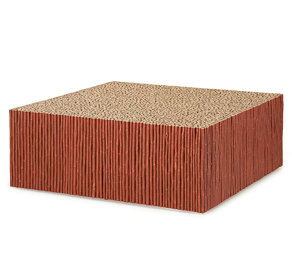 Verna Coffee Table 3582 Redwood finish La Lune Collection rustic furniture