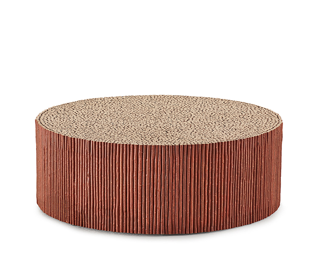 Viola Coffee Table 3566 Redwood finish La Lune Collection rustic furniture